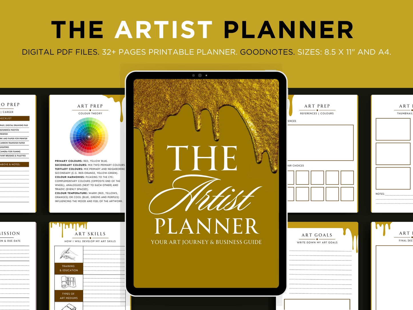 The Artist Planner | A4 & 8.5x11" Printable PDF | Art Business & Studio Organiser