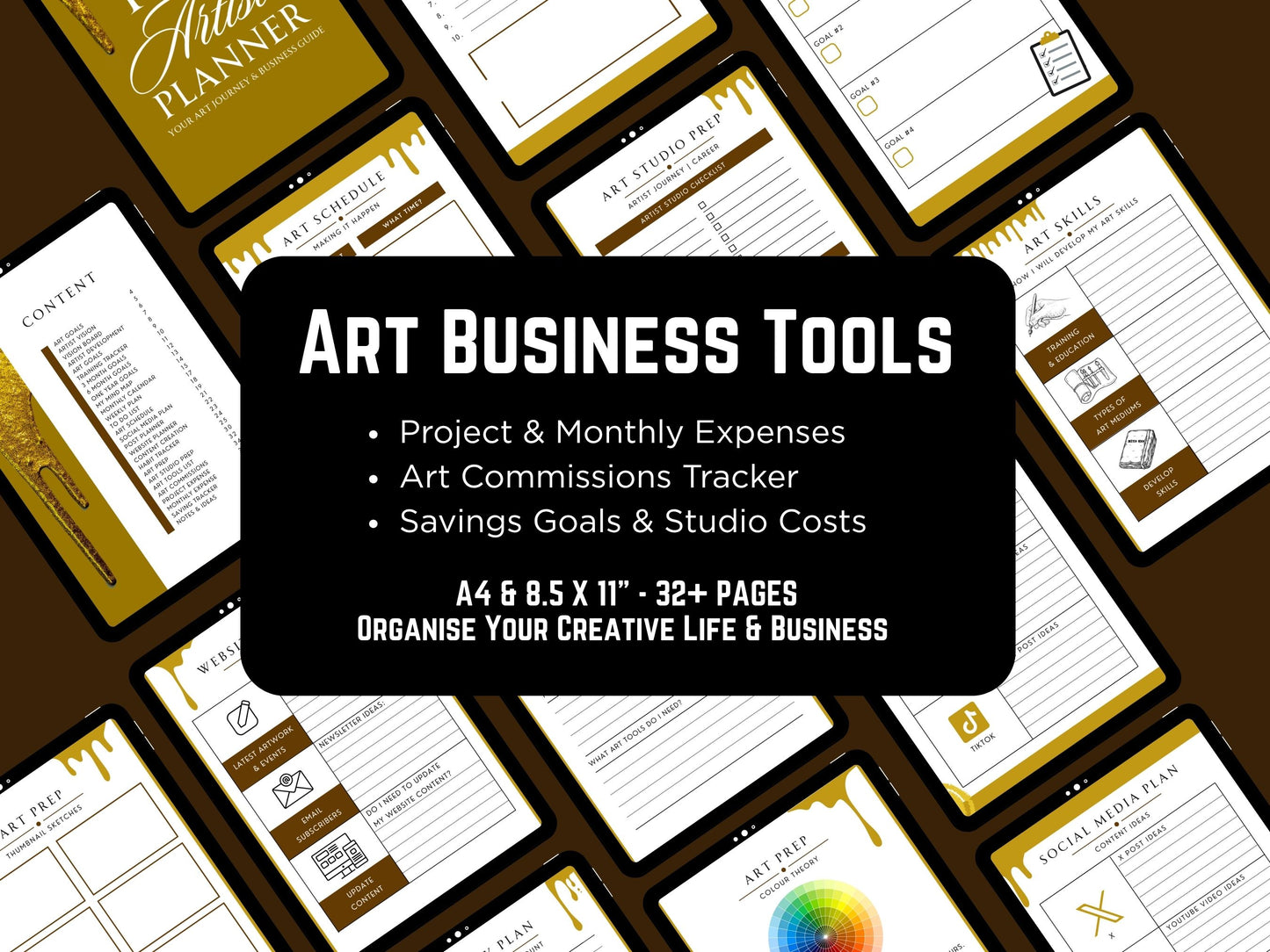 The Artist Planner | A4 & 8.5x11" Printable PDF | Art Business & Studio Organiser