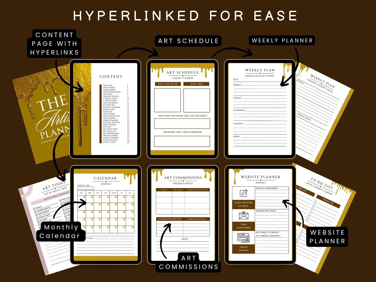 The Artist Planner | A4 & 8.5x11" Printable PDF | Art Business & Studio Organiser