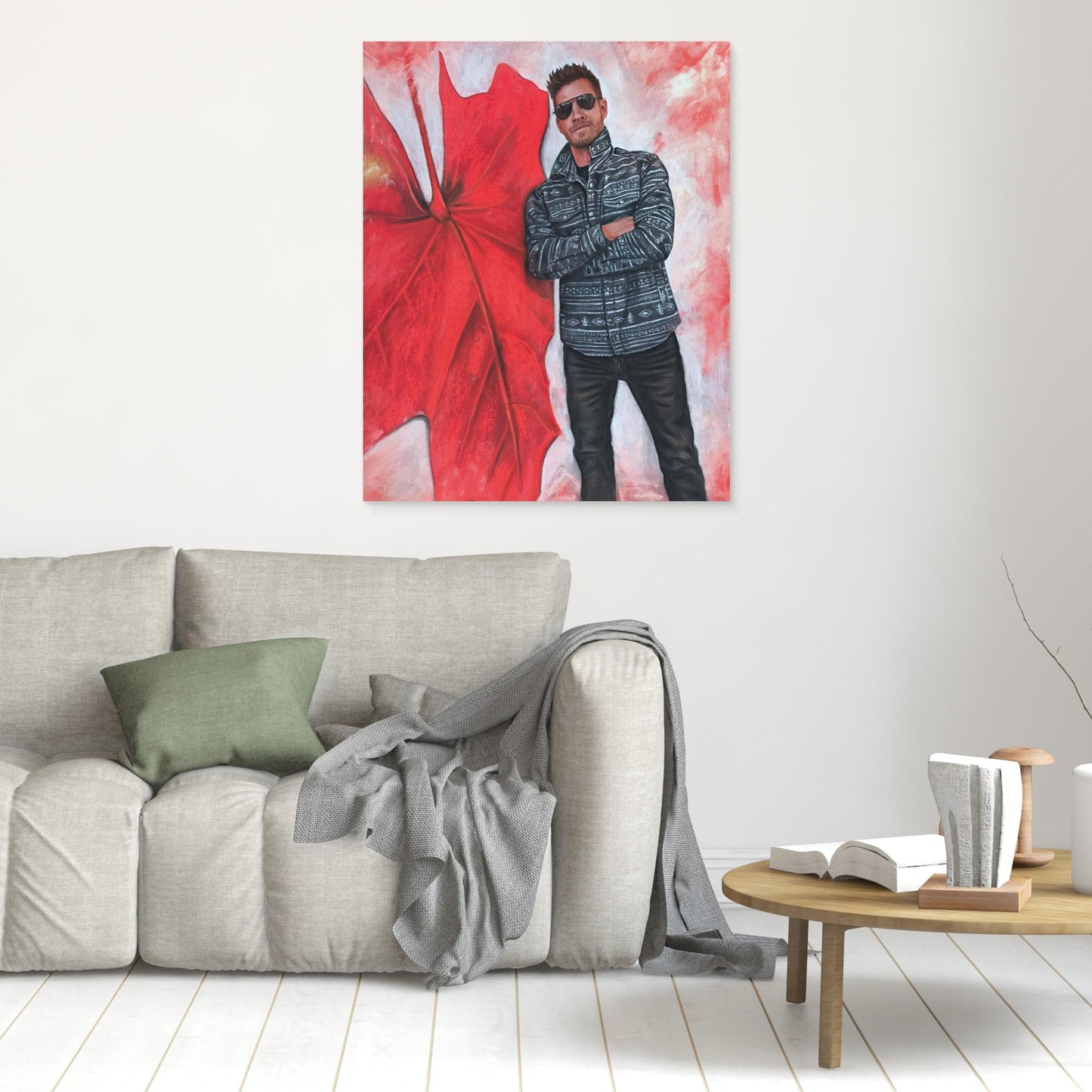 Echoes In Red - Chad Michael Collins Pastel Portrait Canvas Print