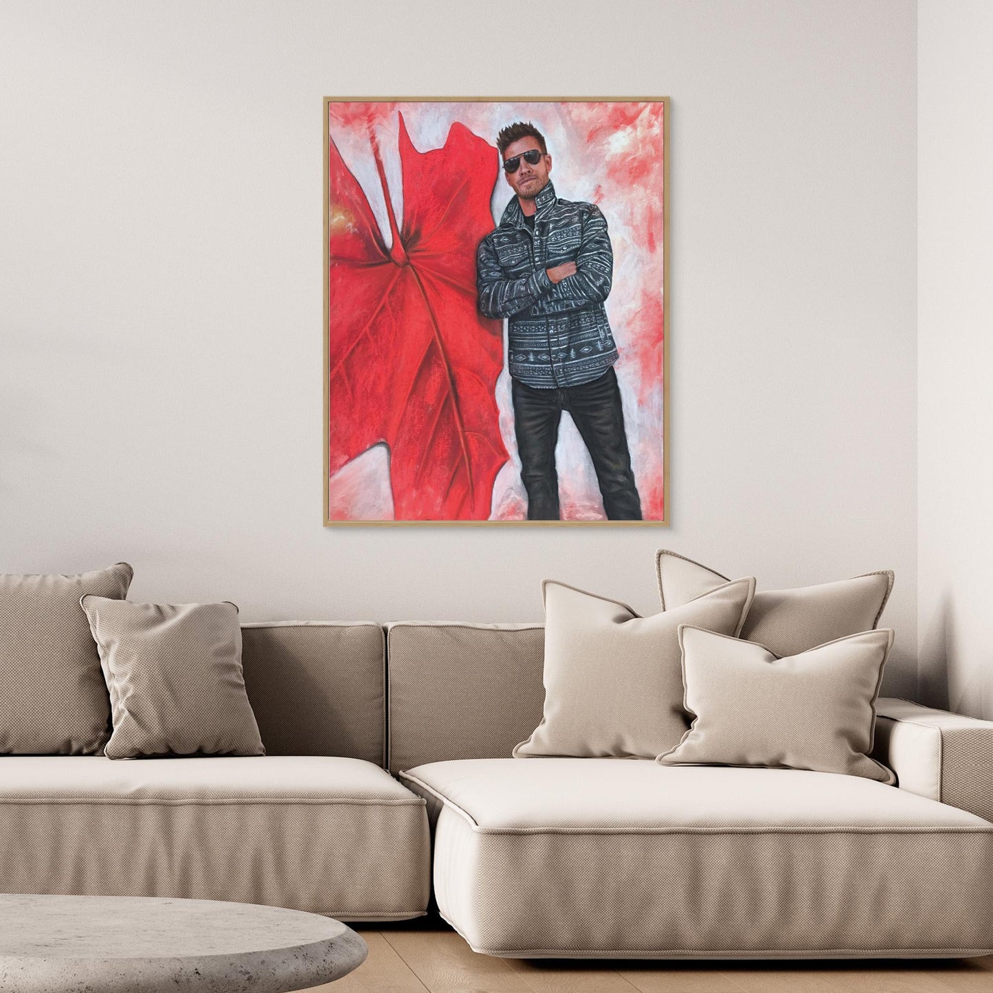 Echoes In Red - Chad Michael Collins Pastel Portrait Canvas Print