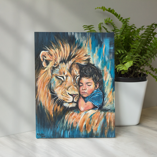Rest in His Strength – Original Acrylic Painting by Rachel Maytum