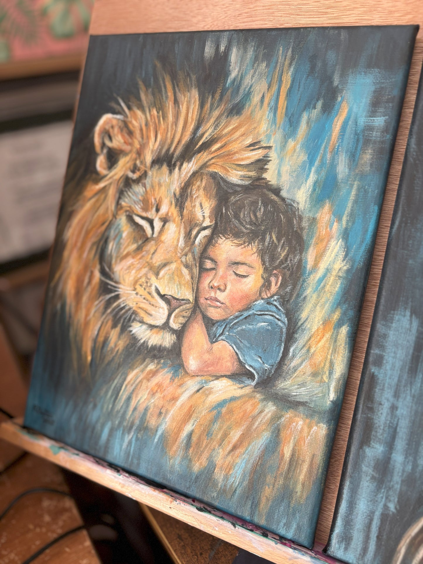 Rest in His Strength – Original Abstract Realism Acrylic Painting
