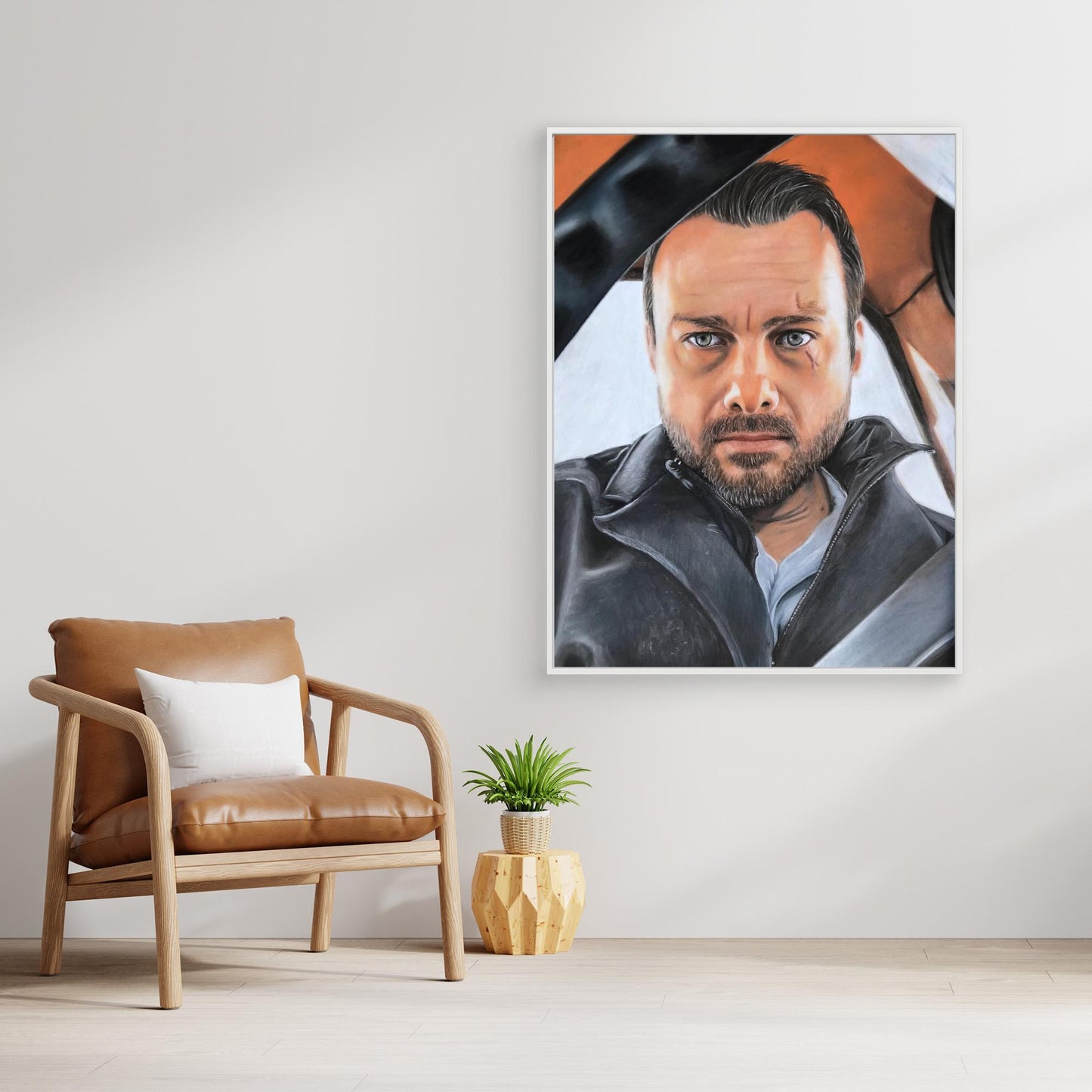 Through The Lens - Jeff Teravainen Pastel Portrait Canvas Print