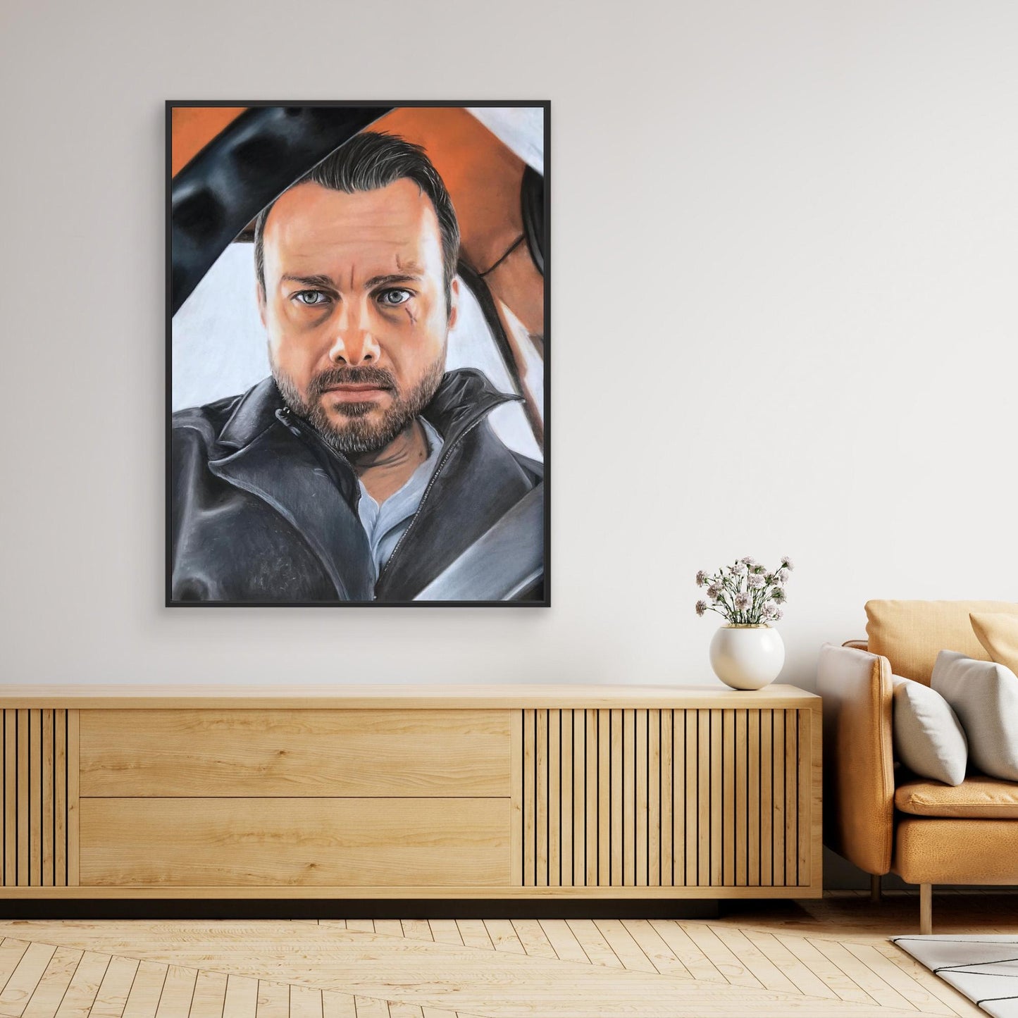Through The Lens - Jeff Teravainen Pastel Portrait Canvas Print