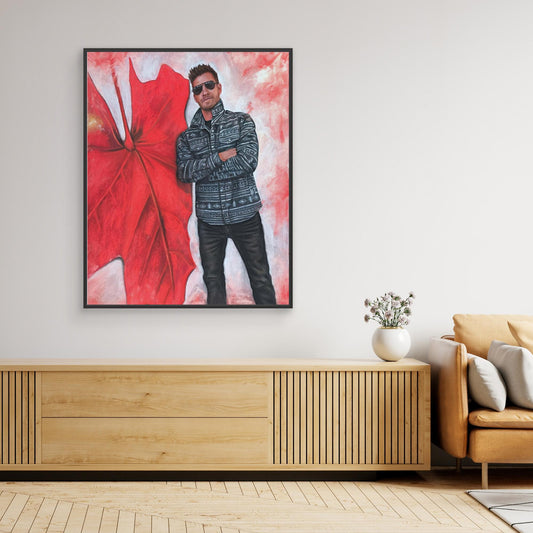 Echoes In Red - Chad Michael Collins Pastel Portrait Canvas Print