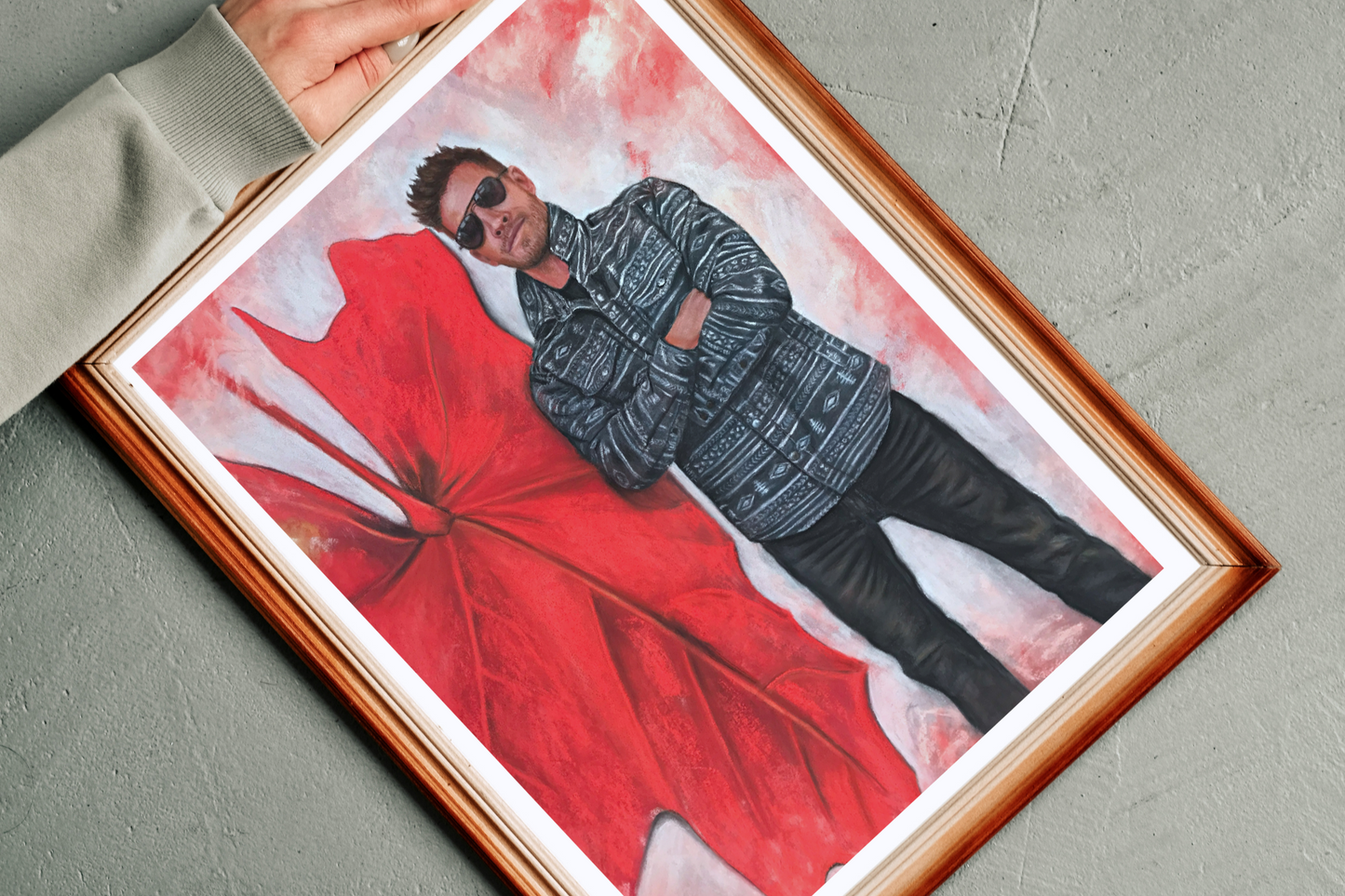 Echoes in Red – Chad Michael Collins Pastel Portrait (Limited Edition) 11x14" Fine Art Giclée Print