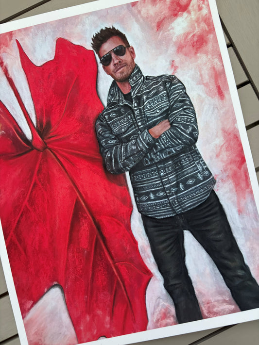 Echoes In Red – Chad Michael Collins Pastel Portrait (Open Edition) Fine Art Giclée Print