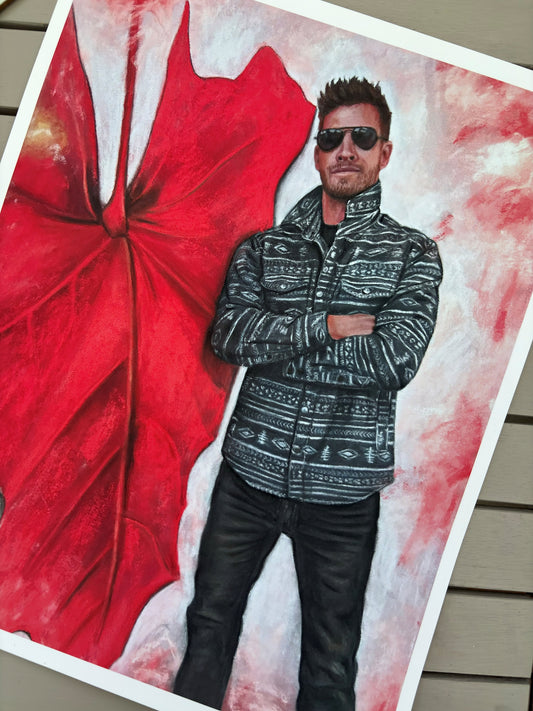 Echoes In Red – Chad Michael Collins Pastel Portrait (Open Edition) Fine Art Giclée Print