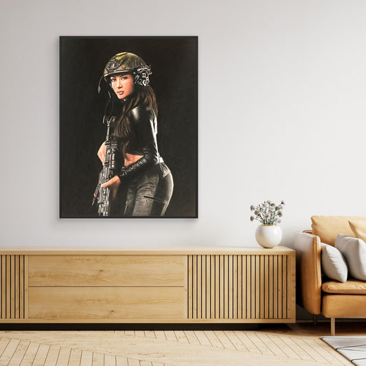 Shadow Hunter – April Nicol Pastel Portrait Canvas Print