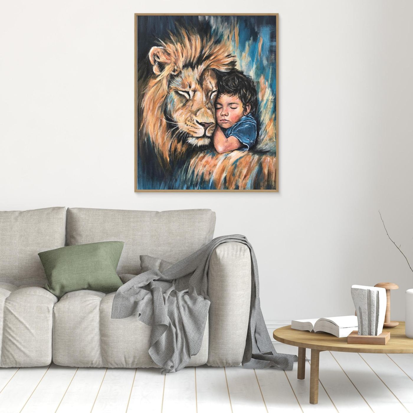 The Lion and Child Canvas Art Print
