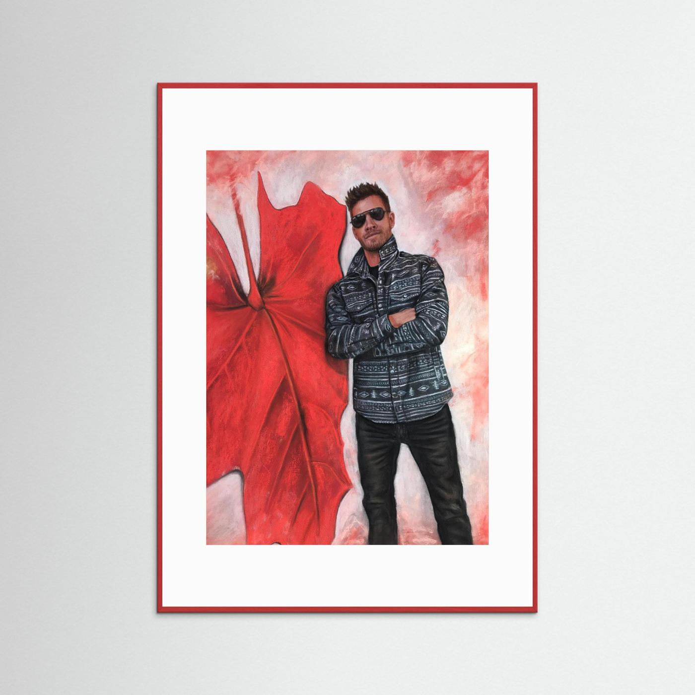 Echoes In Red framed fine art print 
