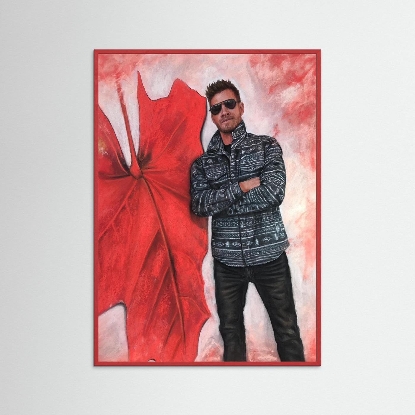 Echoes In Red framed fine art print 