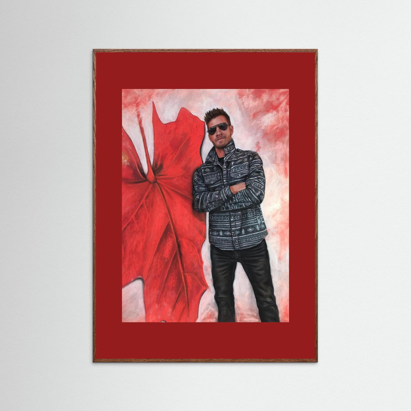 Echoes In Red framed fine art print 