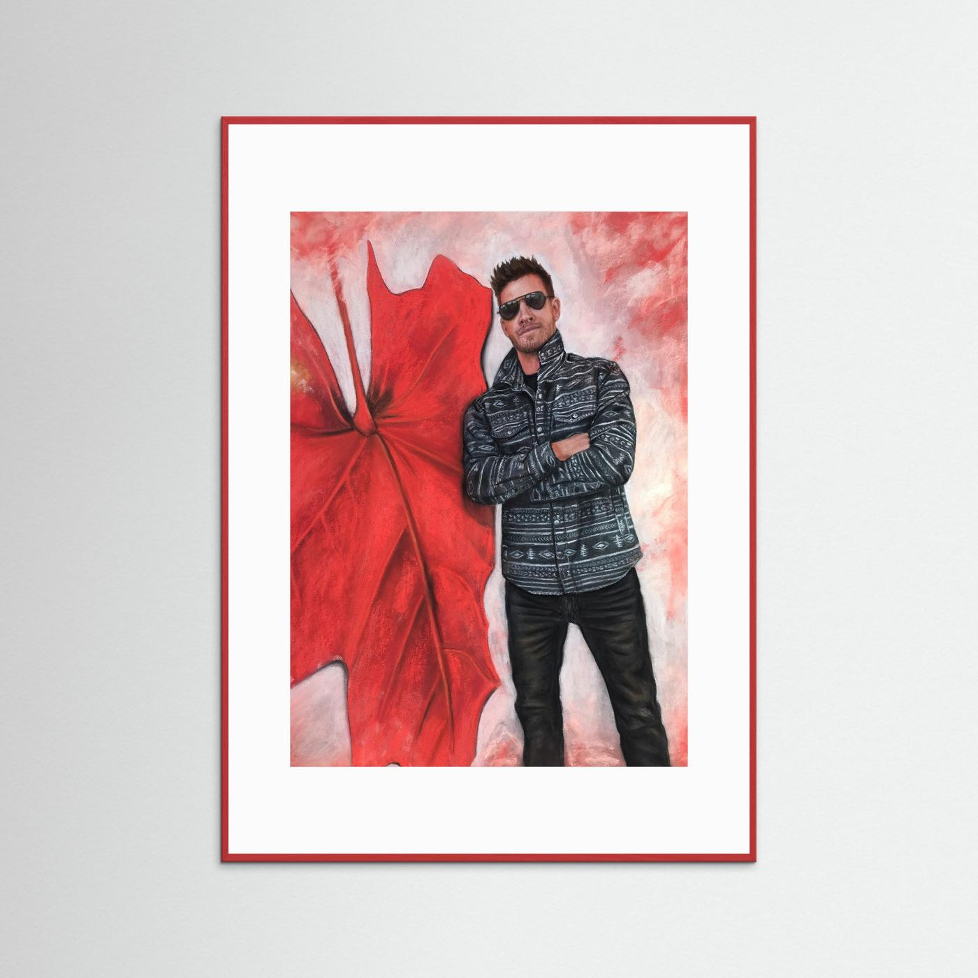 Echoes In Red Framed Fine Art Print