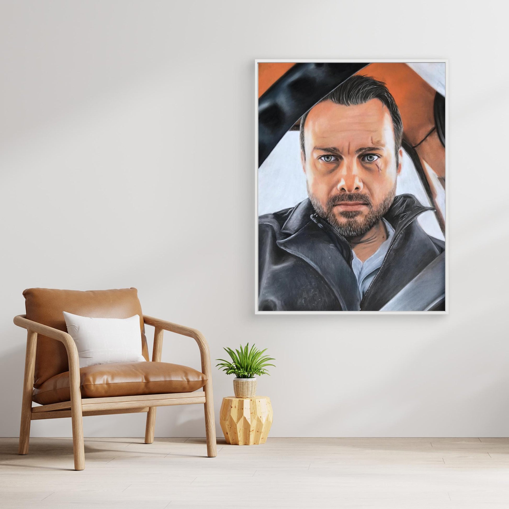 Through The Lens - Jeff Teravainen Pastel Portrait Canvas Print