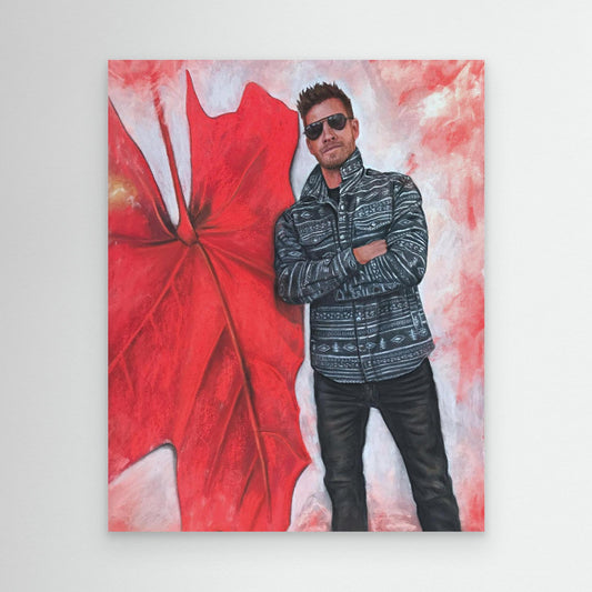 Echoes In Red - Chad Michael Collins Pastel Portrait Canvas Print